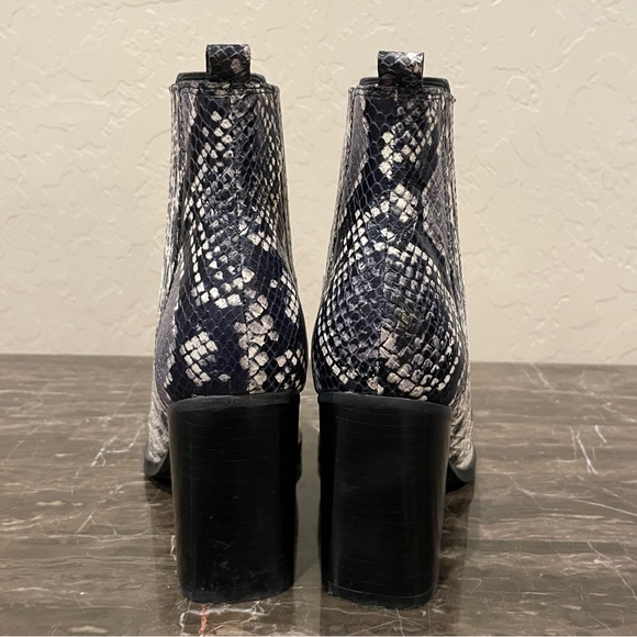 Marc Fisher Alva Snake Embossed Leather Ankle Boots - Picture 8 of 12